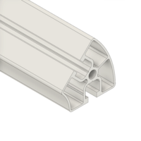 MODULAR SOLUTIONS EXTRUDED PROFILE&lt;br&gt;45MM X 45MM 45DEG ROUND, CUT TO THE LENGTH OF 1000 MM